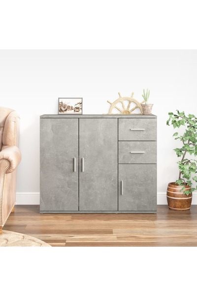 Concept Servantă, gri beton, 91x29,5x75 cm, lemn prelucrat