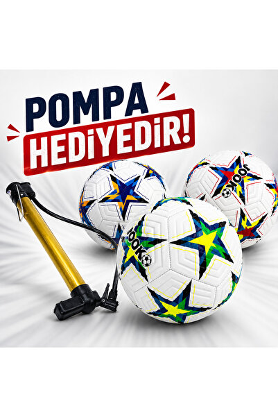 Jook Şampiyonlar Ligi Tasarımlı Futbol Topu 5 Numara + Pompa