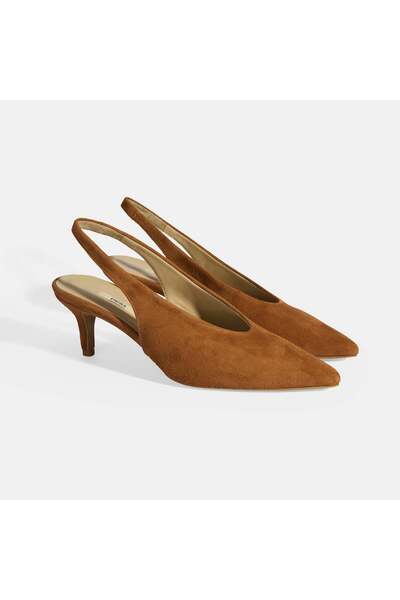 Desa Taba Kadın Süet Slingback Topuklu Ayakkabı