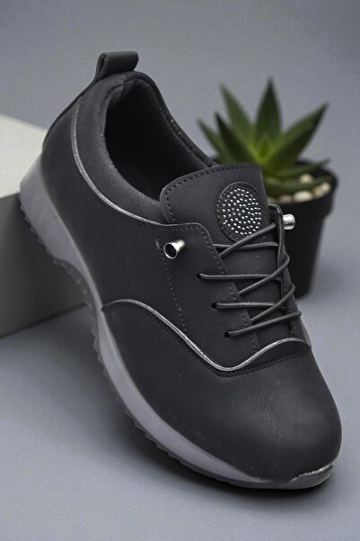 ISPARTALILAR 561 Orthopedic Sole Black Daily Women's Shoes Casual Women's Shoes