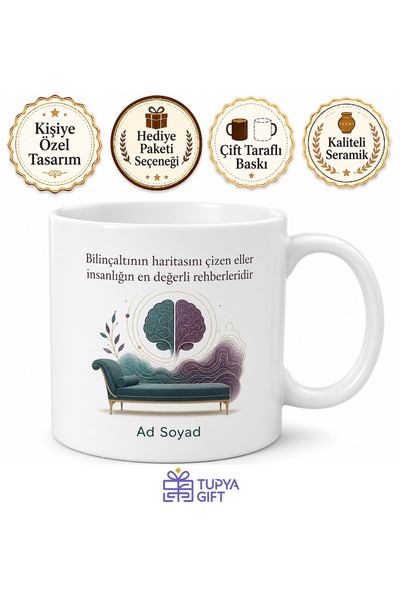 Tupya Gift Psikoloğa Hediye İnsan Zihni Bilinçaltı Keşfi Terapi Divanı Baskıl...