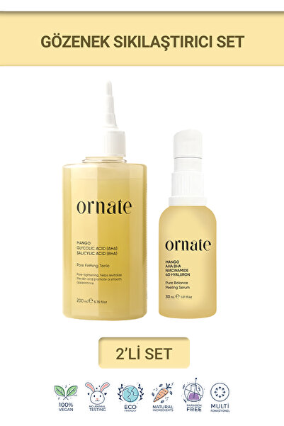 ORNATE Siyah Nokta ve Gözenek Karşıtı, Arındırıcı AHA BHA ve Niacinamide Etki...