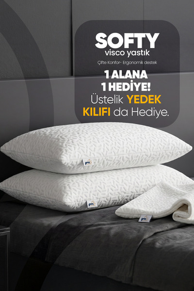 Pillow Market Softy Orthopedic Visco Pillow Set of 2, 1 Spare Cover - Washabl...