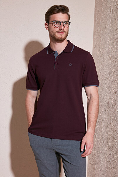 Buratti % 100 Pamuk Düğmeli Regular Fit Polo Yaka T Shirt Erkek POLO YAKA T S...