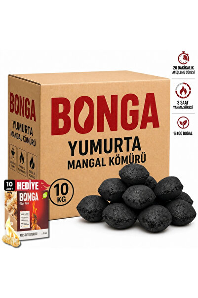 Briquette Egg Coal - 10 kg + Gift 10 Coal Igniters