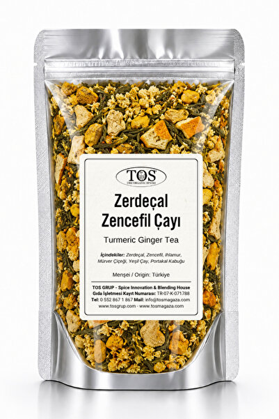 TOS The Organic Spices Zerdeçal Zencefil Çayı 40 gr (1. Kalite) Turmeric Ging...