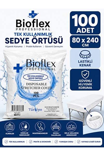 bioflexprofessıonal tek kullanımlık sedye örtüsü 100 Turkish Disposable Stret...