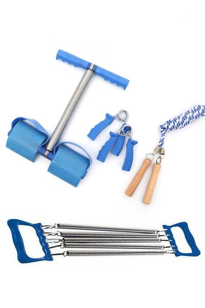 Hsport Body Trimmer 4'lü Set Göğüs Yayı Mekik Pilates Aleti El Yayı Ve Halatl...