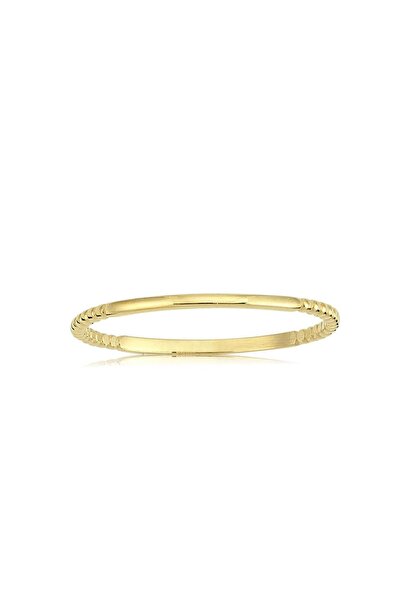 FasekGold Alyans Altın Yüzük - 14 Ayar Altın Güverseli İnce Taşsız Minimal Al...