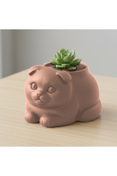 OEM Mini Ghiveci Decorativ Pisica Scottish Fold pentru Plante Mici