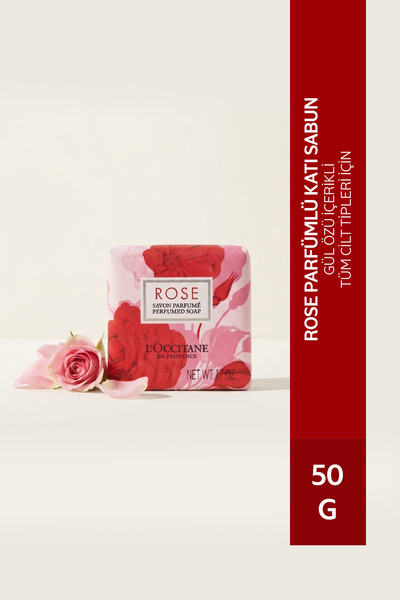 L'Occitane Rose Perfumed Solid Soap, with Rose Extract, 50 g