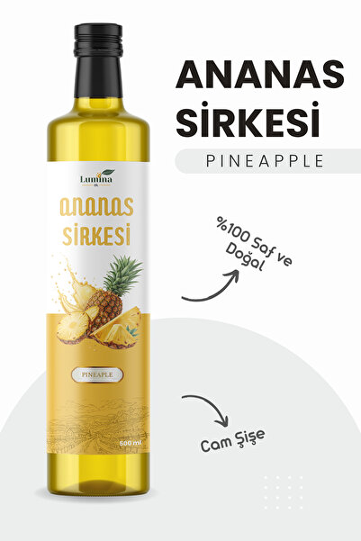 LUMİNAOİL Ananas Sirkesi 500 ML Katkısız & Cam Şişe
