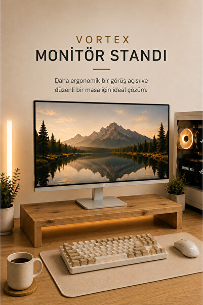 Atlanta Home Vortex Gaming Oyuncu Monitör Yükseltici Standı Setup Düzenleyici...