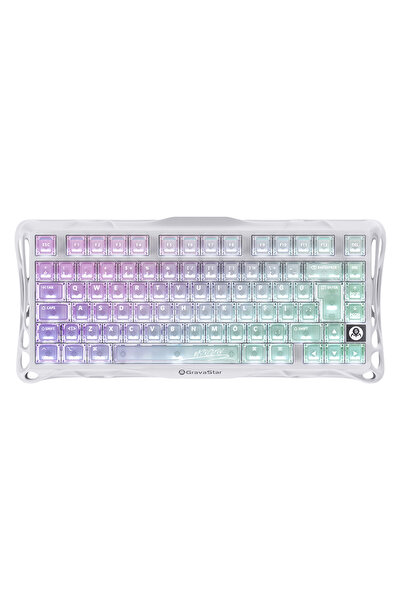 Gravastar Mercury K1 Lite RGB Kablosuz Mekanik Gaming Klavye, Türkçe Q, Cryst...