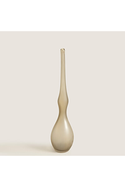 Chakra Yara Kivrimli Cam Vazo Seti Gri 64 Cm Natural
