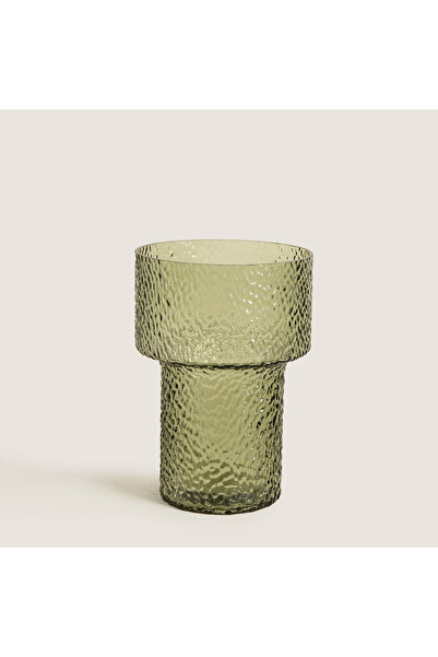 Chakra Betty Glass Green Vase Small (21X21X30Cm) Natural