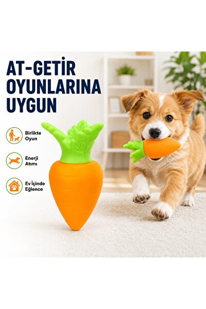 MadPet Evcil Hayvan Sesli Havuç Modelli Isırma Oyuncak