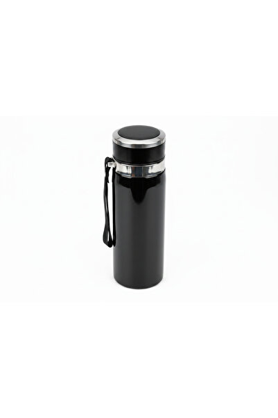 VİBEFLASK 800 ml Parlak Siyah Çelik Termos - 304 Paslanmaz Çelik Sızdırmaz Ka...