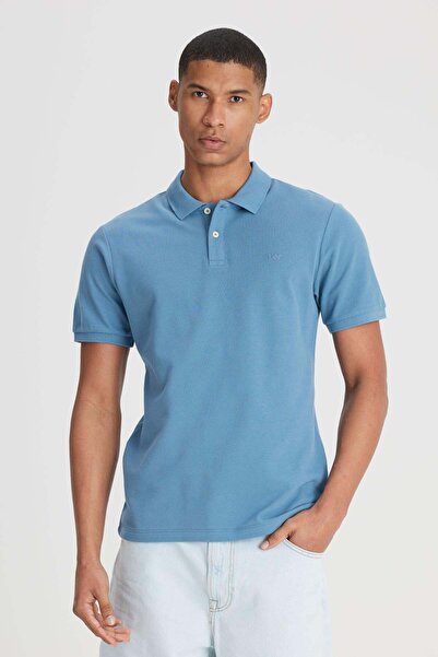 Lee Regular Fit Normal Cut Polo Neck 100% Cotton T-Shirt
