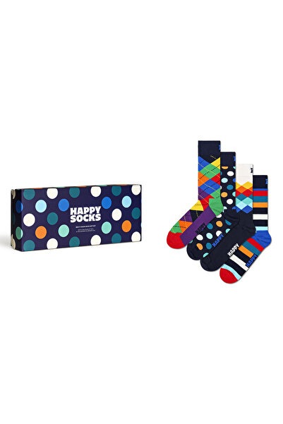 Derimod Happy Socks Дамски многоцветни десенирани памучни чорапи, комплект от...