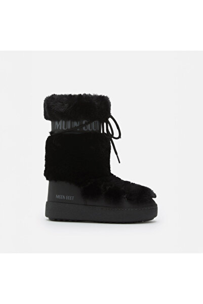 MOON BOOT Kadın / Kız Bot 80D2450210-N001 Ltrack Faux Fur High WP Black