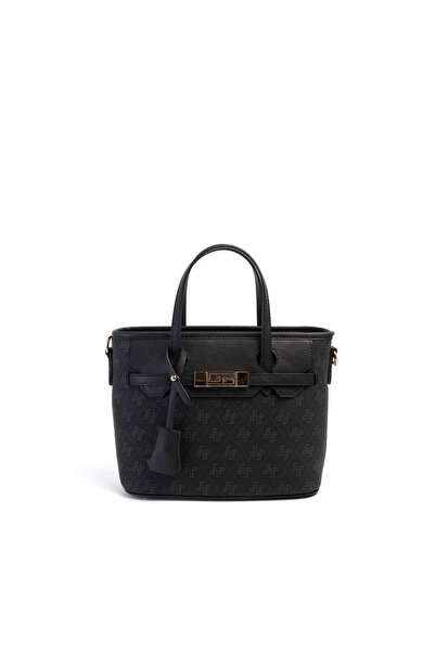 Silver Polo Women / Girls Shoulder Bag 1185-46595 Bag M178 Black-Matte Black