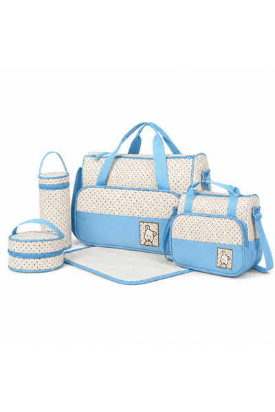 AVYRA Set Genti Bebe 5 Piese Pentru Maternitate Cu Geanta Scutece, Izolator B...