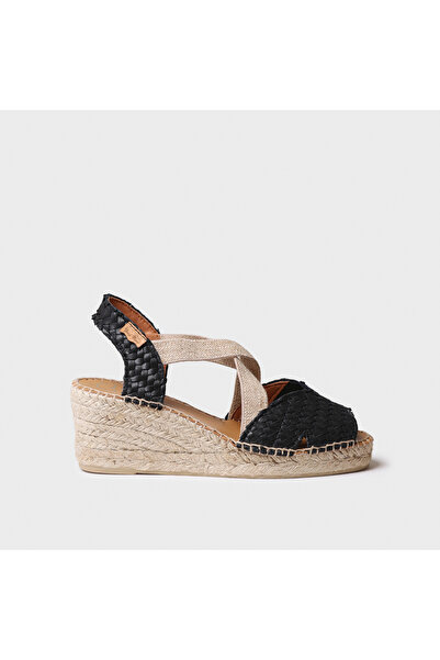 Women's Black Leather Sandals 1TONW2025166