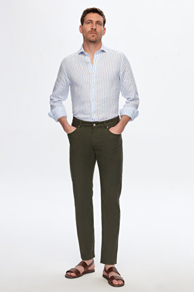 Damat Slim Fit Haki Chino Pantolon