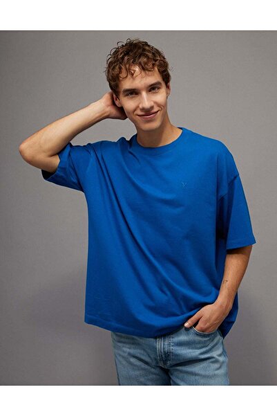 AMERICAN EAGLE تي شيرت AE كبير الحجم بياقة دائرية