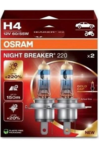 Osram Night Breaker 220 H7 Ampül %220 Fazla Işık Tekli Paket (2 Ad.)