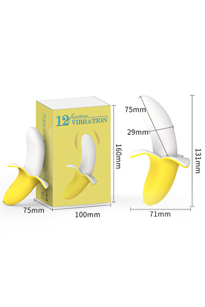 Sensvia Muz Vibratör 12 Farklı Titreşim Modu,USB Şarj Özelliği Eğlenceli Tasarım (135*7529mm)