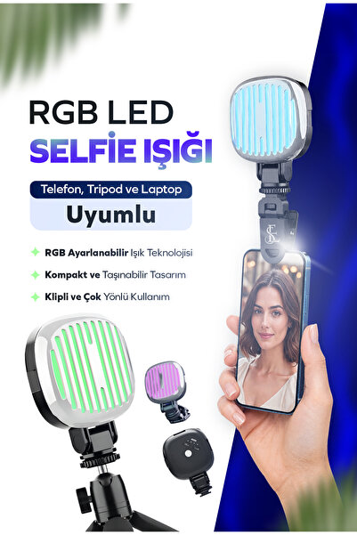 EN SİGA Selfie Işığı Şarjlı Telefon, Tripod ve Laptop Uyumlu Renk Ayarlı Mini...