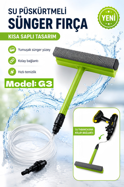 okaoda 30 cm Kısa Saplı Araba Yıkama Tabancası, Yüksek Kaliteli Sünger Cam Ka...