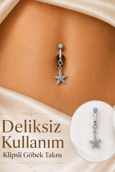 Sacce Scarves&Accessories Delik Gerektirmeyen Deniz Yıldızı Figürlü Sıkıştırm...
