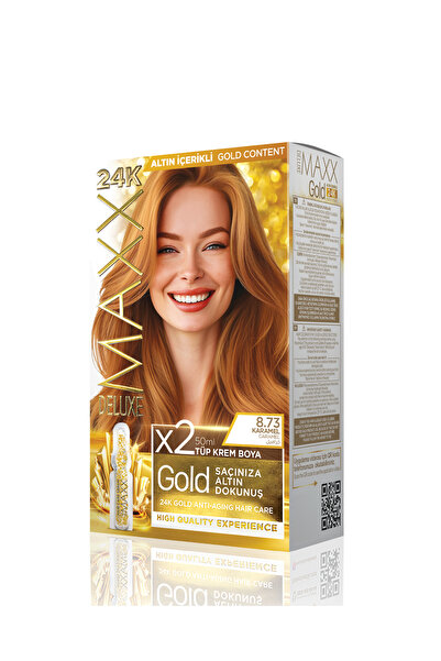 MAXX DELUXE Golden Beauty Set Saç Boyası 8.73 Karamel