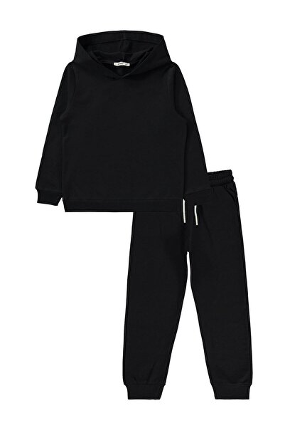 Civil Boys Unisex Basic Tracksuit Set for Ages 10-13 - Black for Ages 10-11