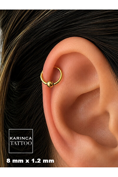 Karınca Piercing 8 Mm Helix Piercing Altın Rengi Tragus Dudak Forward Septum ...