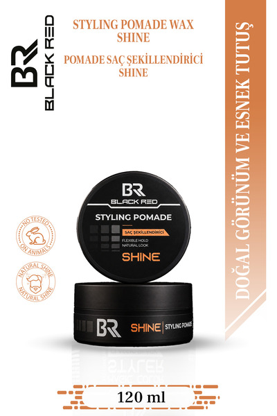 Black Red Styling Pomade Wax Shine Saç Şekillendirici 120 ml