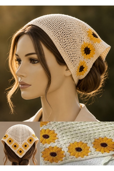 MyHubi Vintage Floral Motif Tie-On Summer Bandana