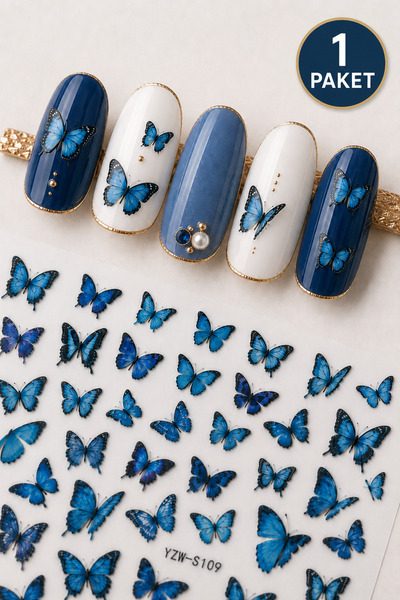 Sibelon 3D Kabartmalı Nail Art Sticker Kendinden Yapışkanlı Tırnak Dövmesi Ta...
