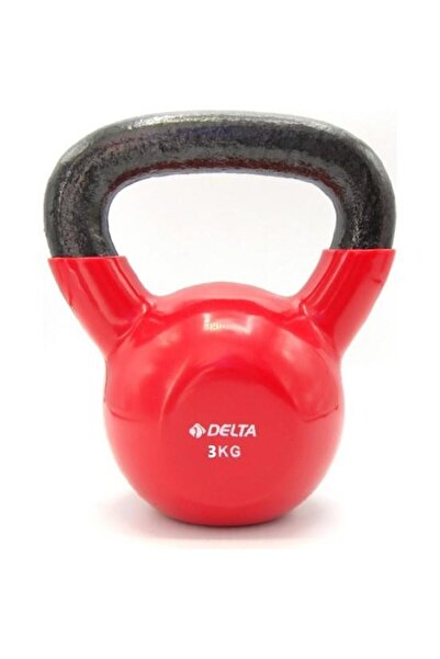 Delta Çaydanlık Tipi Kırmızı Demir Dambıl - Kettlebell