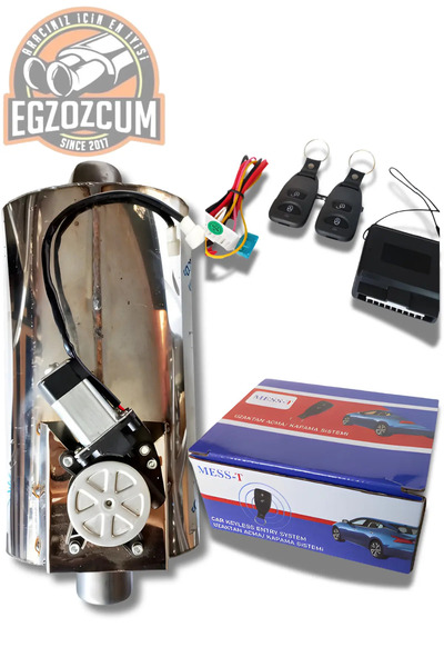 EGZOZCUM 60 mm Warex Egzoz - İç Boru Deliksiz Yuvarlak Kumandalı Yüksek Sesli