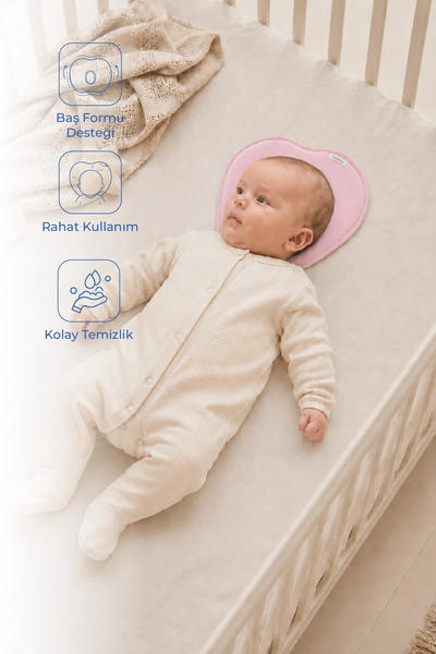 Babyjem Düz Kafa Yastığı Pembe