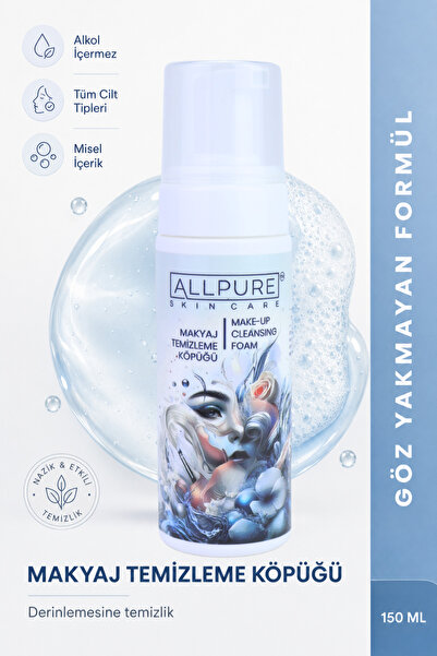 Makyaj Temizleme Köpüğü 150 ml (GÖZ YAKMAYAN FORMÜLÜ ILE DERİNLEMESİNE TEMİZLİK)