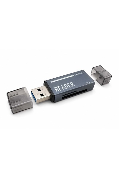 iETOP TC306AC USB Type-C 3.2 Gen1 SD MicroSD Kart Okuyucu 5 Gbps Gri