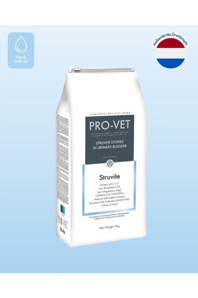 PRO-VET Struvite Urinary Idrar Yolu Destekleyici Veteriner Kedi Maması 3 Kg