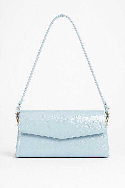 Nura Collection Bella Women's Rectangular Baguette Shoulder Bag - Baby Blue