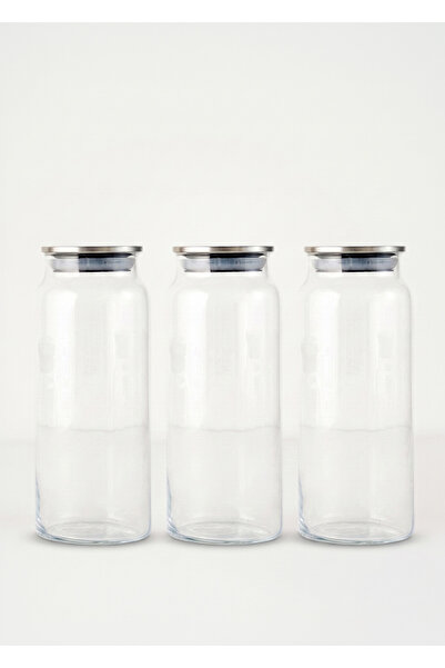 Bella Maison Jely 3-Piece Jar Set with Metal Lid (1400 Cc)