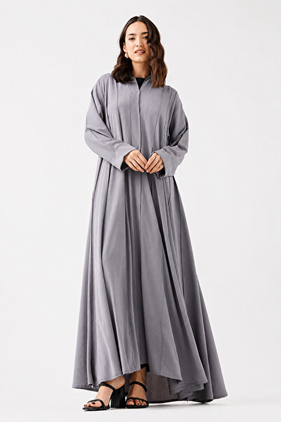 Azria Fashion Classic Flowy Style Abaya - Grey